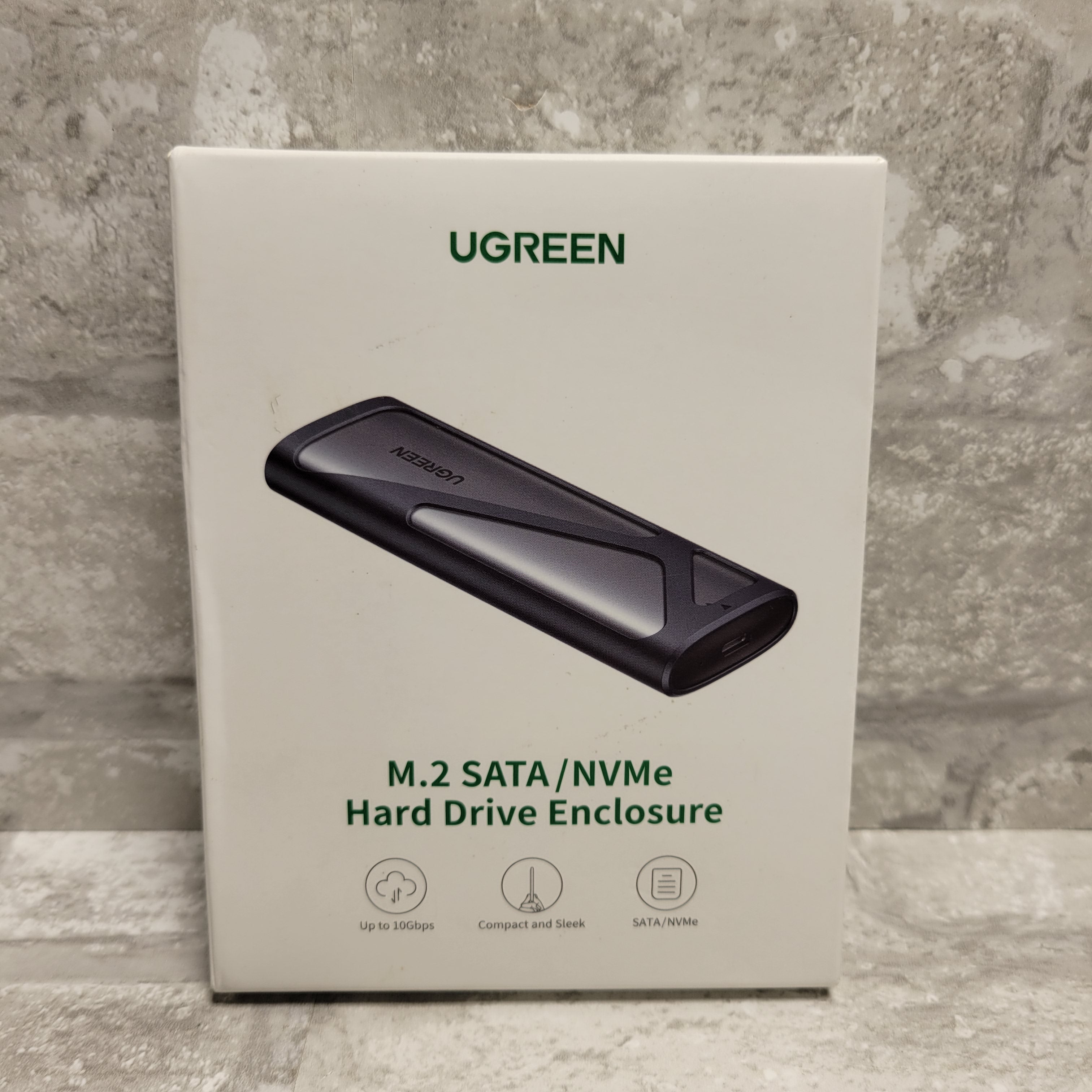 UGREEN M.2 SATA/NVMe Hard Drive Enclosure - 10Gbps USB 3.2 Gen 2 (8041995010286)